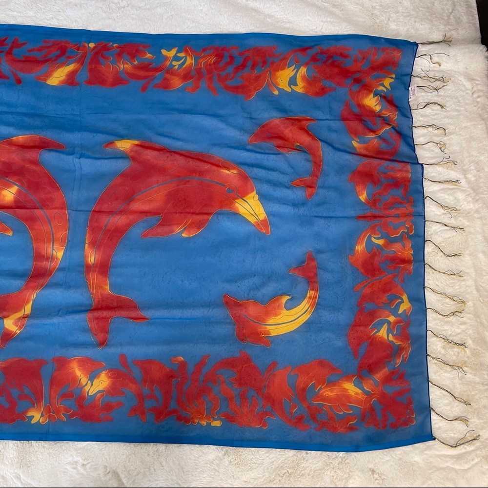 Swimsuit cover tropical design from India